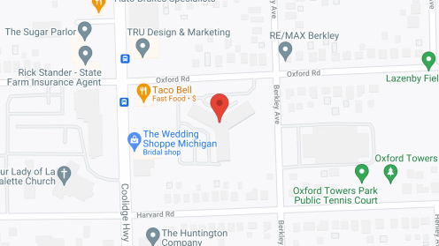 Map of the neighborhood around Oxford Park Towers