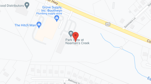 Map of the neighborhood around Park View at Naaman's Creek