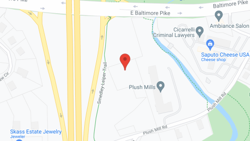 Map of the neighborhood around Plush Mills Senior Living