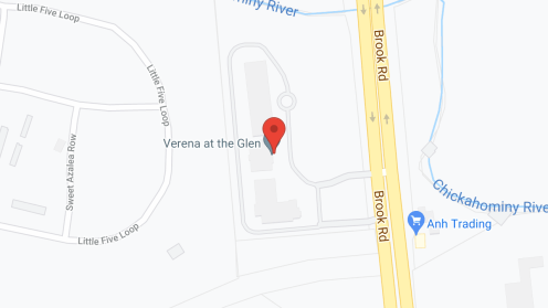 Map of the neighborhood around Verena at the Glen