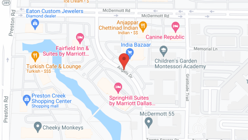 Map of the neighborhood around McDermott 55