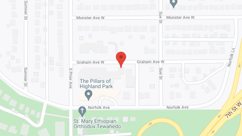 Map of the neighborhood around Highlands on Graham