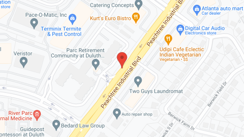 Map of the neighborhood around Parc at Duluth