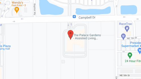 Map of the neighborhood around Palace Gardens
