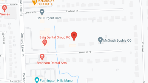 Map of the neighborhood around Peaceful Manor