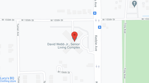 Map of the neighborhood around David Webb Jr.  Senior Living
