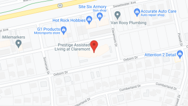Prestige Assisted Living at Claremont in google map