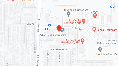 Map of the neighborhood around Arbor Rose Senior Care