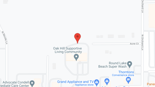 Map of the neighborhood around Oak Hill Supportive Living