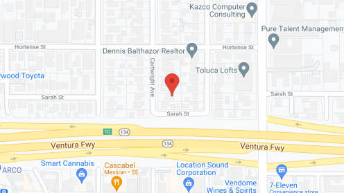 Map of the neighborhood around Toluca Lake Manor Senior Assisted Living