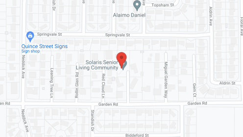 Map of the neighborhood around Solaris Senior Chateau