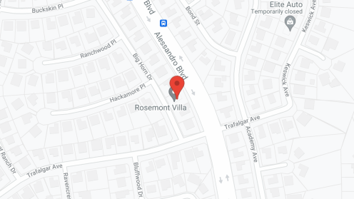 Map of the neighborhood around Rosemont Villa