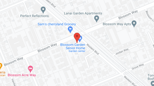 Map of the neighborhood around Blossom Garden Senior Home