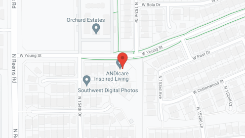 Map of the neighborhood around Brookhaven Assisted Living