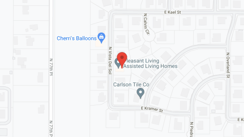 Map of the neighborhood around Pleasant Living - Vista