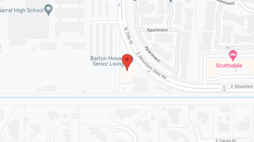 Map of the neighborhood around Barton House