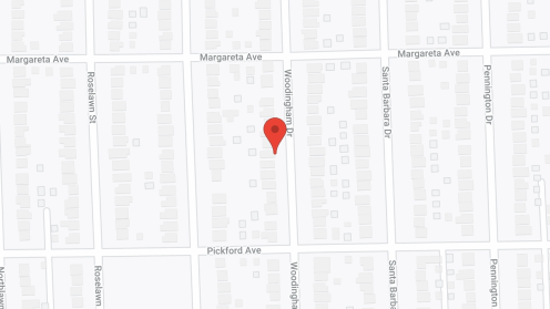 Map of the neighborhood around Woodingham Manor