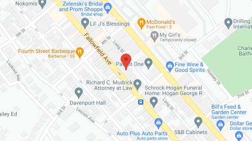 Map of the neighborhood around The Adams House