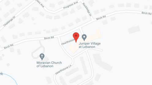 Map of the neighborhood around Juniper Village at Lebanon