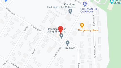 Map of the neighborhood around Pacifica Senior Living Pinehurst