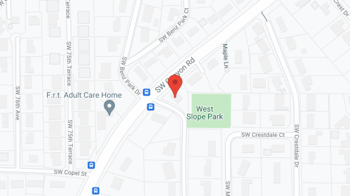 Map of the neighborhood around Sunny Haven Care Center