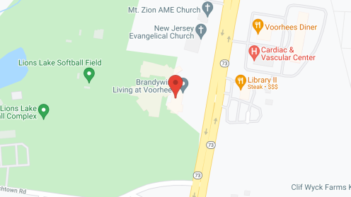 Map of the neighborhood around Brandywine at Voorhees