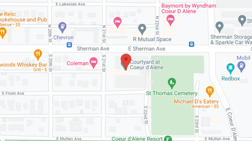 Map of the neighborhood around Courtyard at Coeur d'Alene