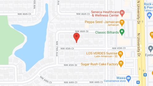 Map of the neighborhood around Hampton Court Assisted Living
