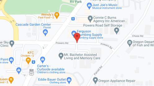 Map of the neighborhood around Mt. Bachelor Memory Care