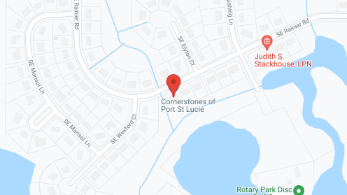 Map of the neighborhood around Rosie's Manor ALF