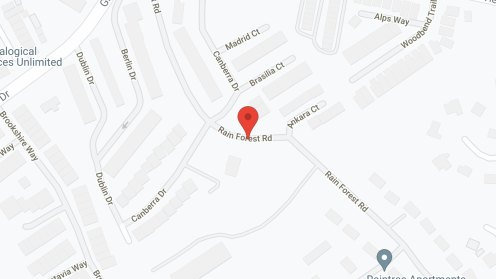 Map of the neighborhood around Rain Forest Landings