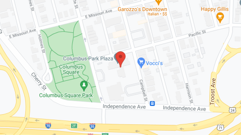 Map of the neighborhood around Columbus Park Plaza