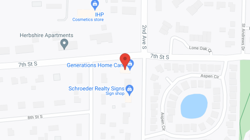 Map of the neighborhood around Generations Home Care Inc