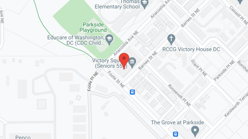 Map of the neighborhood around Victory Square Apartments