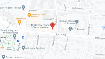 Brightview Towson in google map