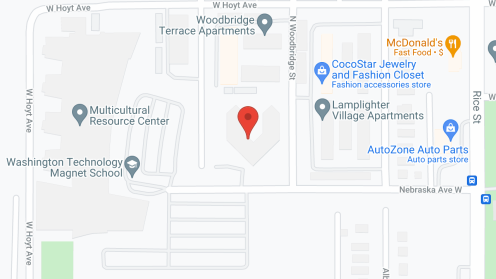 Map of the neighborhood around Forest Place