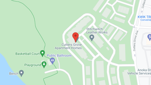 Map of the neighborhood around Cutter's Grove