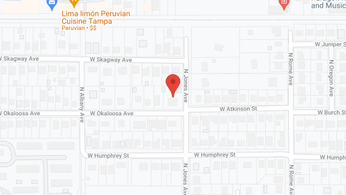 Map of the neighborhood around Nueva Vida ALF