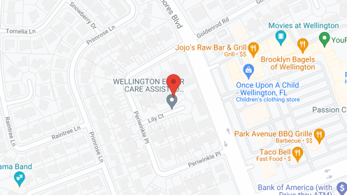 Map of the neighborhood around Wellington Elder Care I