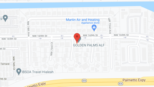 Map of the neighborhood around Golden Palm Assisted Living Facility, Inc