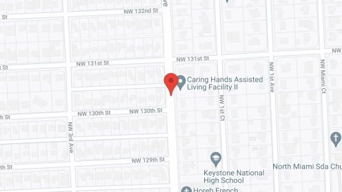Map of the neighborhood around Caring Hands Assisted Living Facility II