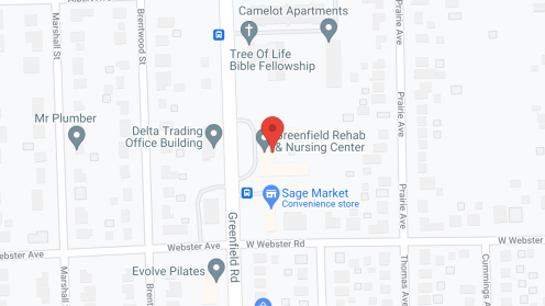 Map of the neighborhood around Greenfield Rehab & Nursing