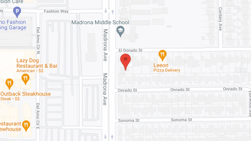 Map of the neighborhood around The Sanctuary