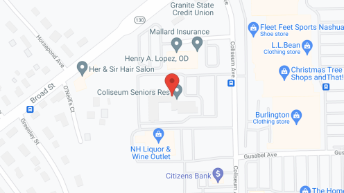 Map of the neighborhood around Coliseum Seniors II