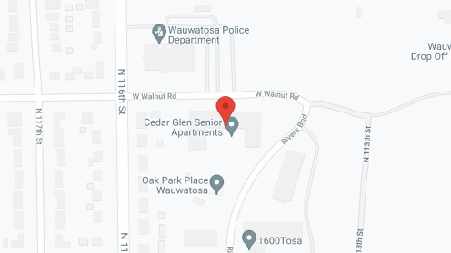 Map of the neighborhood around Cedar Glen