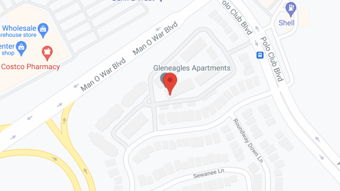 Map of the neighborhood around Gleneagles Apartments