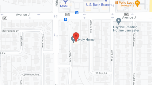 Map of the neighborhood around Lively Home