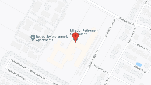 Map of the neighborhood around Mirador a CCRC