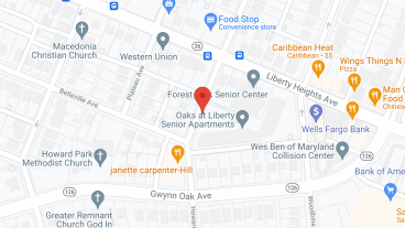 Oaks at Liberty in google map