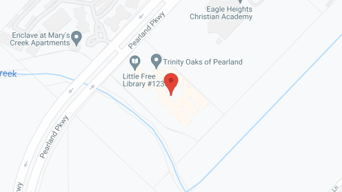 Map of the neighborhood around Trinity Oaks of Pearland